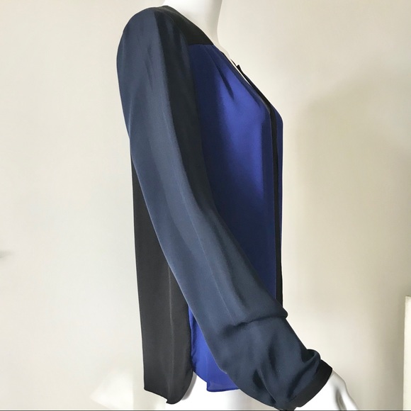 Elie Tahari Color Block 100% Silk Tunic M NWOT - Picture 3 of 8